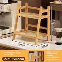 Balcony Storage Rack Space Saving 1PC Sunny Biere Storage Rack Desktop Removable Bamboo Office