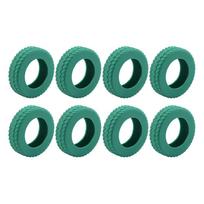 8Pcs Suitcase Parts Travel Luggage Caster Shoes Reduce Wheel Wear Silent Sound Trolley Box Casters Cover Reduce Noise ežero žalia spalva