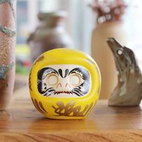 Gift Ceramic Japanese Daruma Statue Zen Feng Shui Craft Mini Piggy Bank Lucky Charm Tabletop Ornament Money Box Home Decor geltona