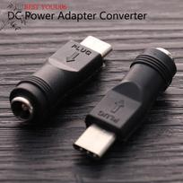 (YOUU06)1PC DC Power Adapter Converter 5.5x2.1mm Female Jack To USB Type C Male Connector Onesize