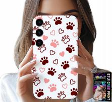 Etui Do Samsung Galaxy A05S - Psie Łapki Na Białym Tle, Pies, Kot, Miś