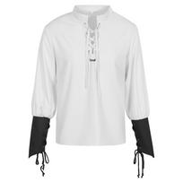 Men's Halloween Renaissance Medieval Steampunk Pirate Shirt XL