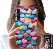 Etui Do Samsung Galaxy A70 - Kolorowe Serca Możliwość Personalizacji