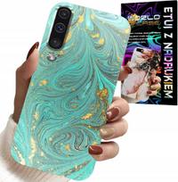 Etui Do Samsung Galaxy A70 - Marmurkowe Wzory + Szkło Hartowane