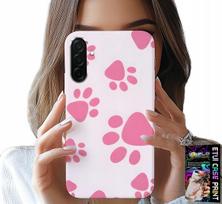 Etui Do Samsung Galaxy A36 5G - Różowe Psie Łapki, Plecki, Obudowa Case