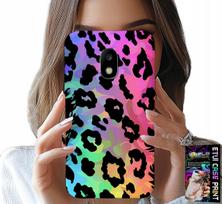 Etui Do Samsung Galaxy J5 2017 - Kolorowa Tęczowa Panterka Plecki Szkło