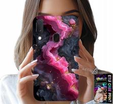 Etui Do Samsung Galaxy A20E - Różowy Marmurek Plecki, Modne Wzory