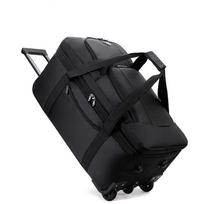 Expandable Water-Repellent Luggage Trolley Bag with Wheels - Large Capacity