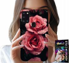 Etui Do Samsung Galaxy A21S - Piękne Różowe Róże, Kwieciste Wzory, Case