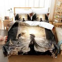 3D Print Anime Azur Lane Bedding Set For Bedroom Soft Modern Bedspreads Comefortable Kids Duvet Cover Quilt Cover And Pillowcase 135x200cm