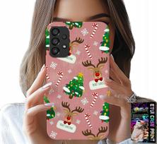 Etui Do Samsung Galaxy A23 5G - Świąteczne Renifery Choinki Laska Wzory