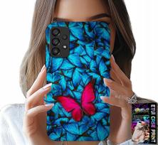 Etui Do Samsung Galaxy A23 5G - Niebieskie Motylki, Motyl, Kobiece Wzory