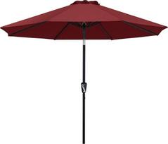 "Abccanopy" lauko skėtis su vandeniui atsparia danga, sodo skėtis, rinkos skėtis, 270 cm, bordo spalvos