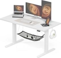 "Acrolix" elektrinis reguliuojamo aukščio stalas, 120 x 60 cm, tvirtas stalas su 50 000 bandymų, aplinkai nekenksmingas stalviršis, reguliuojamas aukštis, baltas, namų biuras, biuro stalas