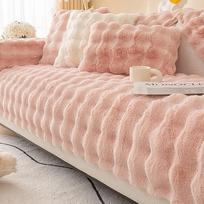"Akayoo Cuddly Plush Sofa Cover", triušio pliušinis sofos užvalkalas, sofos apsauga, neslystantis, sofos užvalkalas kampinis sofos 1, 2, 3, 4 vietų, sofos užvalkalas, L formos pliušas, sofos užvalkalas, storas pliušinis apsauginis sofos užvalkalas