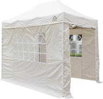 "All Seasons Gazebos" 3 x 2 m visiškai vandeniui atspari sulankstoma pavėsinė su 4 šoninėmis plokštėmis, smėlio spalvos