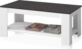 "Ambit" pakeliamasis stalas Šoninis staliukas "Artique White" ir oksido dizainas 102 cm (ilgis) x 43/54 cm (aukštis) x 50 cm (gylis)