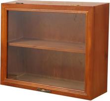"Amosfun Retro Storage Cabinet Display Boxes Glass Display Case Standing Display Shelf Wooden Jewellery Display Shelf Table Display Case Made of Wood Small Desktop Display Case Craft Shelf