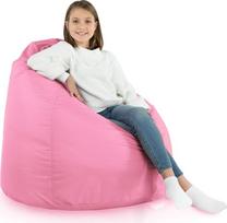 "Bean Bag XL", milžiniškas "Bean Bag", sėdynės pagalvėlė, vidaus ir lauko, "Bean Bag" kėdė vaikams ir suaugusiesiems, EPS karoliukų užpildas, nuimamas užvalkalas, atsparus vandeniui, sertifikuotas, šviesiai rožinis