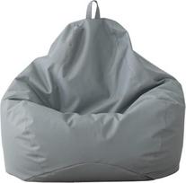 "Bean Bag" fotelio dangtelis Vandeniui atsparus klasikinis "Bean Bag" sofos dangtelis, naudojamas patalpose ir lauke, pūkuotas, be užpildo "Bean Bag" dangtelis suaugusiesiems ir vaikams (pilkas, XL: 100 x 120 cm)