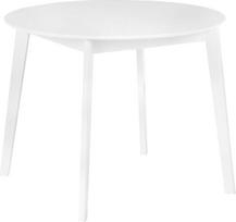 "Beliani Roxby" valgomojo stalas 100 cm skersmens MDF plokštė / kaučiukmedis Baltas