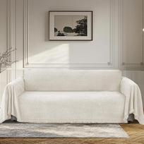 "BellaHills" sofos dangtelis 3-vietis vandeniui atsparus sofos metimas Apsauga nuo įbrėžimų Sofos katė Sofos dangtelis skalbiamas Chenille Sofos apsauga Apsauginė antklodė Couch Cover Beige