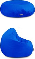 "BuBiBag Beanbag" sėdynės pagalvė vaikams ir suaugusiesiems, 32 spalvų ir 3 dydžių grindų pagalvėlė, "Bean Bag", skirtas patalpoms lauke, vandens ir purvo nepraleidžianti medžiaga (mėlyna-suaugusiems XXL)
