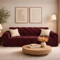 "Candi" 3 vietų sofa 230 x 107 cm - "Chesterfield" sofos ir kušetės - moderni ir elegantiška sofa svetainei, namų kinui, svečių kambariui, biurui - didelė ir patogi retro stiliaus sofa