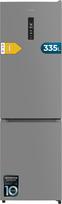 "Cecotec No Frost Bolero CoolMarket Combi 335 Grey E" šaldytuvas, 335 l, 195,3 cm aukščio ir 59,5 cm pločio, "Inverter Plus" kompresorius, mažas energijos suvartojimas, stiklinės lentynos, stalčius
