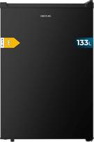 "Cecotec" mini šaldytuvas "Bolero CoolMarket TT 133L", juodas. Mini šaldytuvas 133L, 83,5 cm aukščio, apverčiamos durelės, Crisper dėžutė, vidinis LED apšvietimas, atitirpinimo funkcija ir mechaninis temperatūros valdymas.