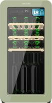 "Cecotec" vyno šaldytuvas 18 butelių Retro Bolero Grandsommelier Origin 18 Hit Green Finish su LED valdymu, temperatūra 5-20ºC, kompresorius, NoFrost, medinės lentynos, vidinis apšvietimas, ventiliacija