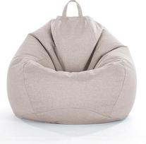 "Chickw1 Bean Bag" be užpildo suaugusiesiems ir vaikams, sėdynės pagalvėlė, grindų pagalvėlė, fotelio pagalvėlė BeanBag Bean Bags lauko ir vidaus žaidimų maišai, skirti atsipalaiduoti (balta, XL 100 x 120 cm)