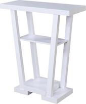"Convenience Concepts Newport V Console" Šiuolaikinės sofos saugojimo lentynos, siauras prieškambario prieškambario svetainės ekrano akcento stalas 80,0 cm baltos spalvos