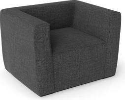 "COSTWAY" pripučiama sofa, nešiojama oro sofa su nuimamu užvalkalu, plačiais porankiais ir erdvia sėdyne, vienvietė sofa, pripučiama sofa patalpoms ir lauke (pilka, 104 x 81 x 67 cm)