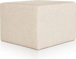 "Deshome Pouf" taburetė Kojų atrama 63 x 63 x 44 cm Vandeniui atsparus audinys: Šiuolaikinio dizaino pufas sofai Svetainė Miegamasis Pouffe Pouffe Pouffe Minerva Beige