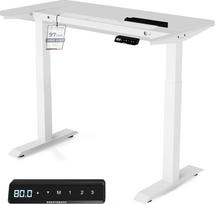 "Desktronic" Reguliuojamo aukščio elektrinis stalas, baltas rėmas