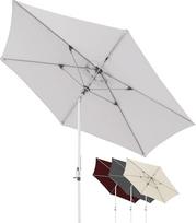 "Doppler AluPro Neo Crank Parasol" 305 cm I Šešiakampis skėtis balkonui ir terasai I Skėtis gali būti lenkiamas I Atidaromas ir uždaromas rankenėle I Reguliuojamas aukštis