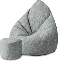 "DreamRoots Bean Bag" 80 x 80 x 120 cm - "Bean Bag" su atlošu, taburete ir užvalkalu - sėdynės pagalvėlė grindims suaugusiems su užpildu M