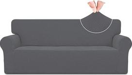 "Easy-Going Stretch Jacquard" sofos užvalkalas, 1 dalis, minkštas sofos užvalkalas, sofos užvalkalas su neslystančiomis putomis, skalbiamas baldų apsauginis užvalkalas vaikams, naminiams gyvūnėliams (sofa, pilka)