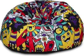 "Ecopuf Sakwa Fantasy Bean Bag", pagamintas iš poliesterio, 90 x 50 cm, stilingi svetainės baldai vaikams ir suaugusiesiems, "Bean Bag" kėdė su polistireno užpildu (EPS rutuliukai)
