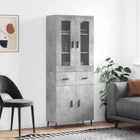 "Gecheer" Aukšta lentyna Komoda Spinta Aukšta spintelė Vonios spintelė Virtuvės spintelė Vitrina Svetainės spintelė 69,5 x 34 x 180 cm (plotis x gylis x aukštis) Medienos medžiaga, stiklas, metalas 376