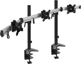 "HFTEK" 3 krypčių monitoriaus rankos laikiklis, skirtas 3 monitoriams nuo 15 iki 34 colių su stalo spaustukų sistema - VESA skylių modelis 75/100 (MP230C-XL)