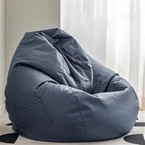 "Highdi Bean Bag" suaugusiesiems Žaidimų sėdynės pagalvėlė skalbiama minkšta minkšta pūkinė sofos antklodė be užpildo Sodo pagalvėlė Grindų pagalvėlė gyvenamajam kambariui viduje lauke (120 x 140 cm, vandeniui atspari mėlyna)