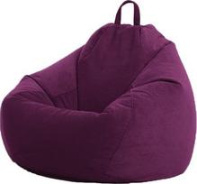 "Highdi" Velvet Bean Bag suaugusiems vidaus lauko sėdynės pagalvė skalbiama minkšta minkšta pūkuota sofos antklodė be užpildymo sodo pagalvė grindų pagalvė gyvenamajame kambaryje žaidimų (violetinė, 100 x 120 cm)