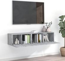 "Homgoday" televizoriaus baldų komplektas, "Sonoma Grey" daugiasluoksnė medinė TV spintelė svetainei TV spintelė Kavos staliukas Svetainės TV staliukas TV spintelė Svetainės TV staliukas Svetainės TV spintelė