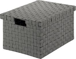 "Honey-Can-Do" OFC-03703 Dviguba austinė segtuvo dėžutė su dangčiu ir rankenomis, 14x17,75x10,75 colių, druskos/perų, audinys 35,56x45,09x27,3 cm