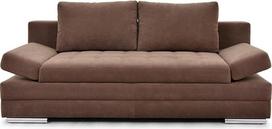 "Hygger Barni" sofa-lova su lovos dėže - dvivietė sofa su lovos funkcija, įskaitant rankų dalių reguliavimą - sofa-lova su stabilia sėdynės kokybe, gulėjimo paviršius 145 x 202 cm (mikropluošto paprasta, ruda)