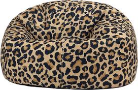 "Icon Kingston Leopard Bean Bag", austas audinys, suaugusiųjų pupų maišas su užpildu, pupų maišas, poilsio kėdė, sodas, miegamasis, svetainė, svetainė, svetainės baldai
