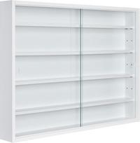 "Inter Link" kolektoriaus vitrina pakabinama vitrina sieninė lentyna stiklinė vitrina sieninė vitrina pakabinama lentyna vitrina MDF balta ŠxVxG: 80 x 60 x 9,50 cm