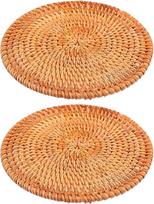 "Kichvoe" 2 pintų padėkliukų rinkinys: Dekoratyvinė stalo apsauga kaimiškam kaimo stiliui Boho stiliui.